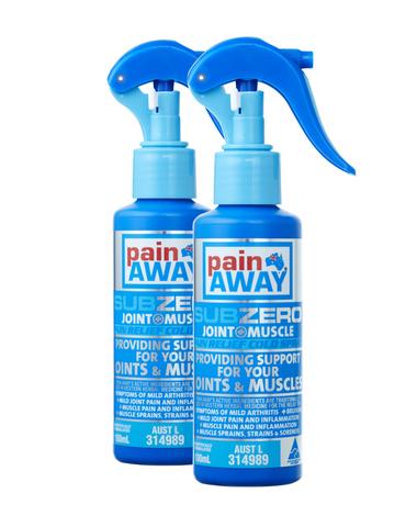 2 x PAIN AWAY SUB ZERO – JOINT & MUSCLE <br> PAIN RELIEF COLD SPRAY 100ML