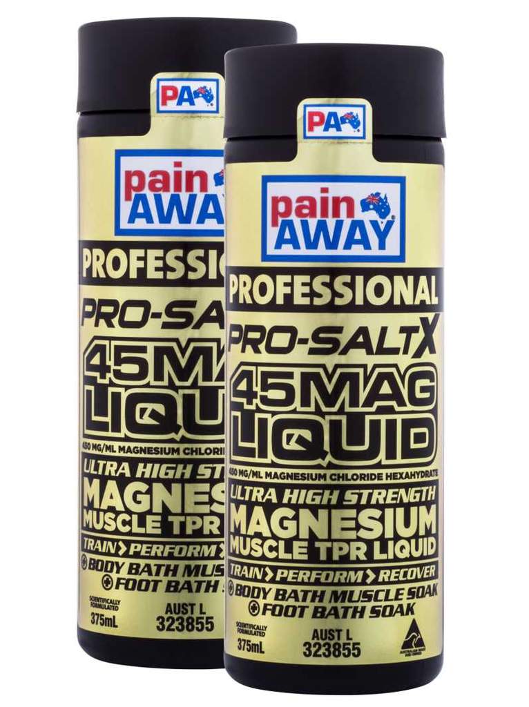 2 x PAIN AWAY PROFESSIONAL PRO-SALT X 45MAG LIQUID 375ML