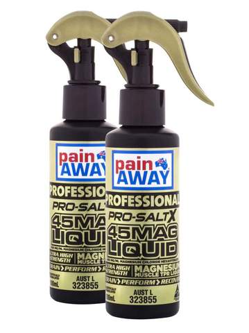 2 x PAIN AWAY PROFESSIONAL PRO-SALT X 45MAG LIQUID SPRAY 100ML