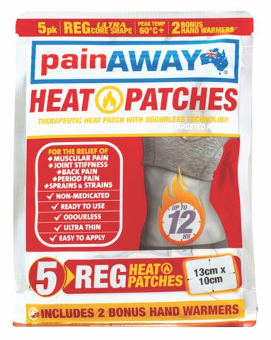 PAIN AWAY HEAT PATCH <BR> REGULAR 5 PACK