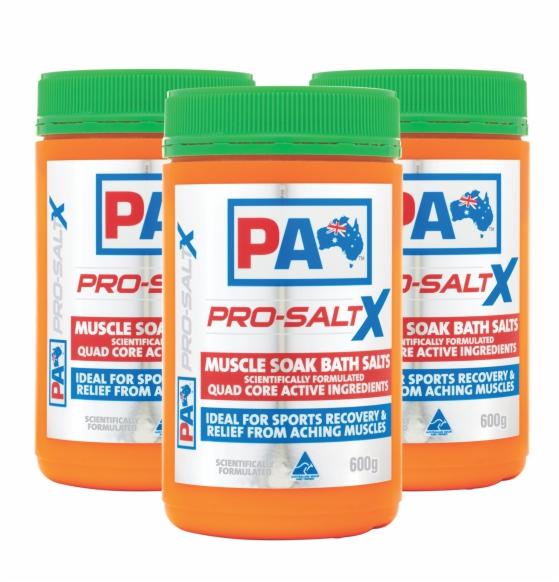 3 x PA PRO-SALT X <br> MUSCLE SOAK BATH SALTS