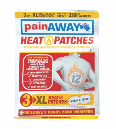 1 x PAIN AWAY HEAT PATCH <BR> XL 3 PACK