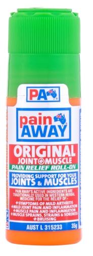 PAIN AWAY ORIGINAL JOINT <BR> & MUSCLE PAIN RELIEF <BR>  ROLL ON 35G