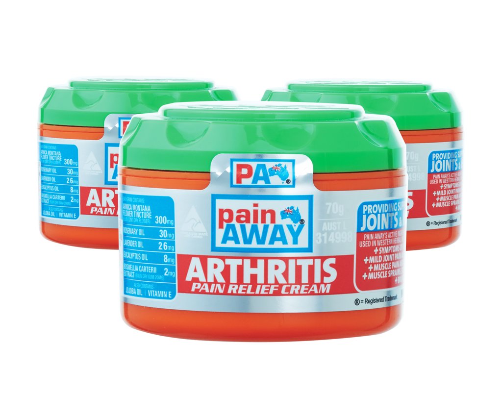 3 x PAIN AWAY ARTHRITIS <BR> PAIN RELIEF CREAM 70G