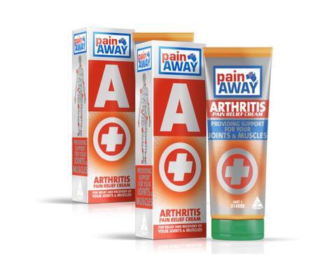 2 x PAIN AWAY ARTHRITIS<BR> PAIN RELIEF CREAM 125G TUBE