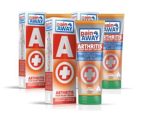 3 x PAIN AWAY ARTHRITIS<BR> PAIN RELIEF CREAM 125G TUBE