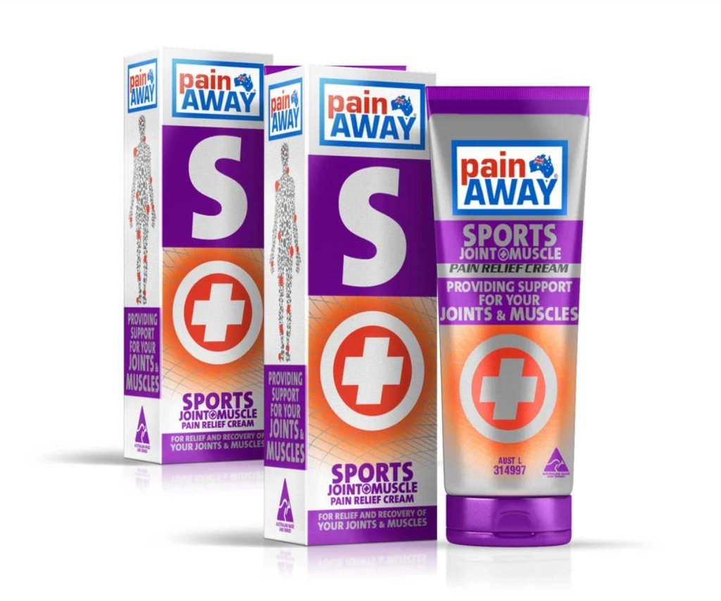 2 x PAIN AWAY SPORTS - JOINT & MUSCLE <br> PAIN RELIEF CREAM 125G TUBE