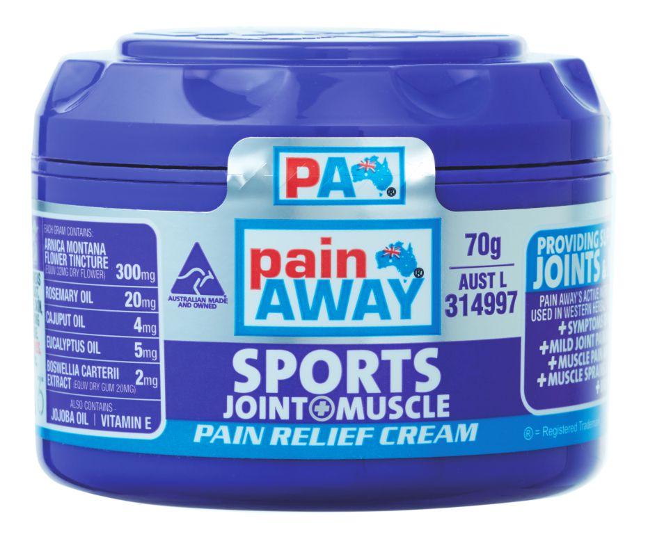 PAIN AWAY SPORTS - JOINT & MUSCLE PAIN RELIEF CREAM 70G